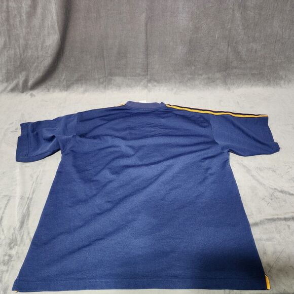 Vintage Y2K ADIDAS Three Stripe Logo T-Shirt Oversized Fit Navy Tee Size Large - Picture 5 of 7
